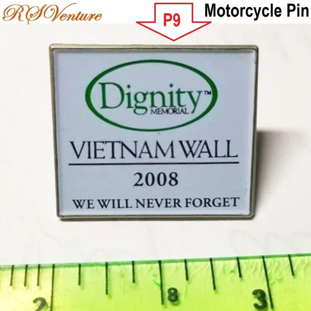 Buy 1 get 1 FREE, Vietnam Wall 2008 We Will Never Forget Motorcycle Pin
